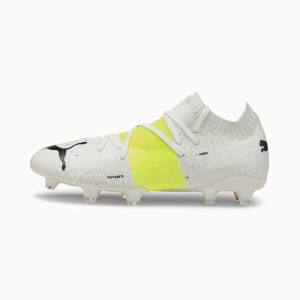 Puma FUTURE Z 1.1 Teaser FG/AG Ποδοσφαιρικα Παπουτσια ανδρικα ασπρα κίτρινα μαυρα | PM425IXQ